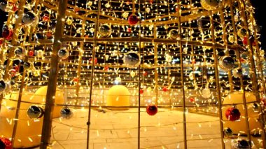 Bokeh - Noel ağacının gece ışıkları