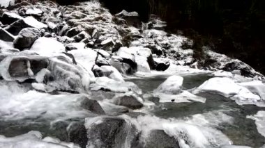 Kış Manzaraları - Dolomitlerde bir buz nehri