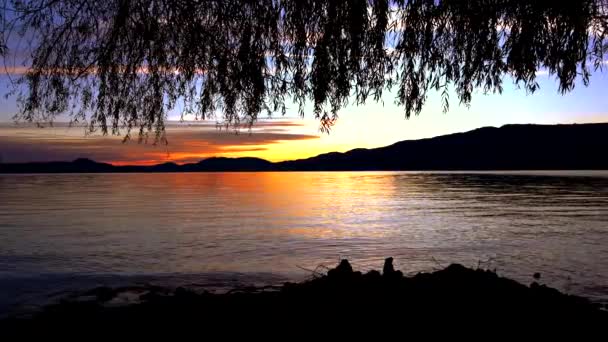 Sen Zachód Słońca Nad Jeziorem Como — Wideo stockowe