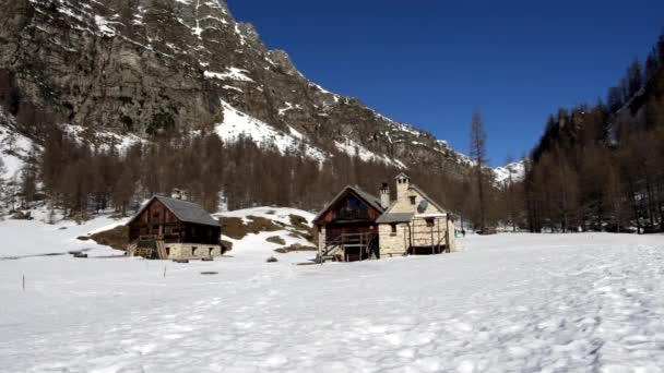 Alpe Devero Daki Dağ Manzarası — Stok video