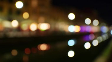 Bokeh - Gece Manzaraları - Milano Kanalları Cumartesi akşamı