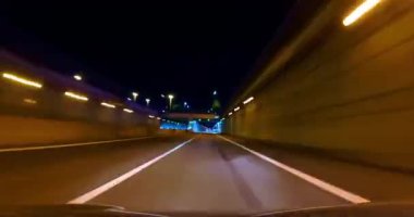 Gece Sahneleri - Milano 'da bir otoyolda hiperlapa