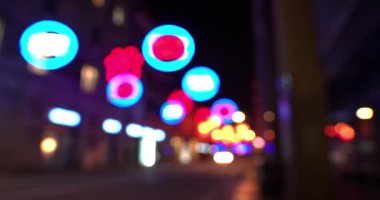  Bokeh - İtalyan şehrinde Noel ışıkları