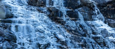 Fantastic Dolomite landscape on the ice falls clipart