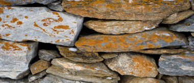 Alpe Devero İtalya 'sında kırmızı yosunlu taşlar