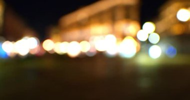 Bokeh - Cordusio meydanında gece ışıklar