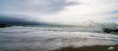 Portofino sahilinde bahar manzarası