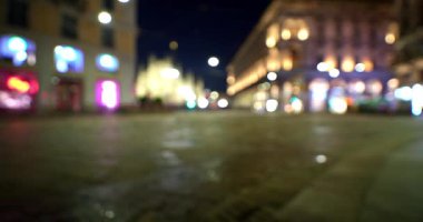 Bokeh - Piazza Duomo Gece Işıkları.