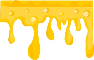 Erimiş peynir, damlayan peynir vektör çizimi, elementler