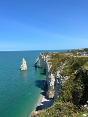 Etretat, Fransa 'daki güzel uçurum manzarası