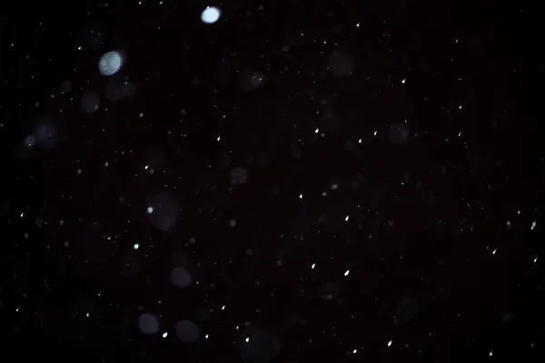 Фон Літаючого Снігу Темному Тлі Яка Фонова Текстура Снігу — стокове фото