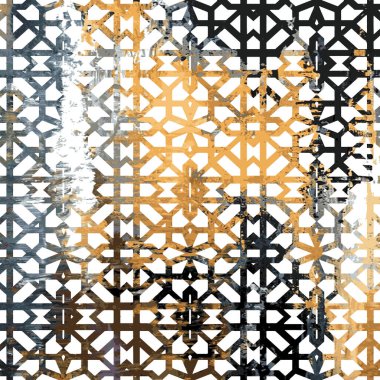 Yaratıcı bir doku yüzeyinde yüksek çözünürlüklü modern Geometri ve dekor tekrarı deseni