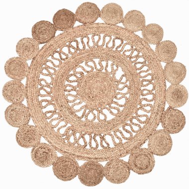 Yüksek çözünürlüklü Jute örgülü el yapımı ve örülmüş halı ve halılar