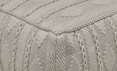 El dokuması, yüksek çözünürlüklü ve örgülü Pouf koltuğu.