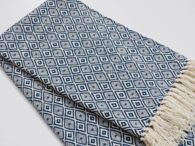 Pamuk ve akrilik iplik Yüksek çözünürlüklü battaniye atın                               