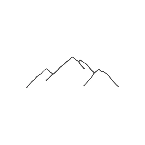 Minimal Mountain Hand Drawn — Stock Vector
