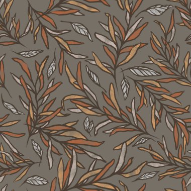 Güzel kusursuz botanik desen tasarımı