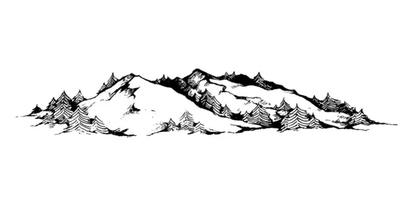 美丽的手绘山图 山体设计 — 图库矢量图片