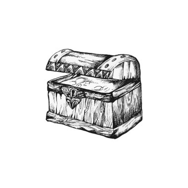 Güzel bir el çizimi göğüs çizimi tasarımı.