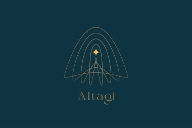 Güzel gök logosu tasarımı, uzay logosu, minimal logoti