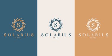 Güzel Göksel Logo tasarımı, Galaksi logosu, Minimal logo, Yıldız, Spiral, Astroloji, Astronomi, Ruhani, Vektör logosu. Vektör illüstrasyonu