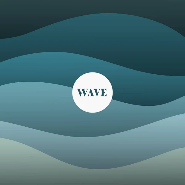 Wave Minimal Bakgrund Design Wave Bild Hav Vatten Vågig Bild — Stock vektor