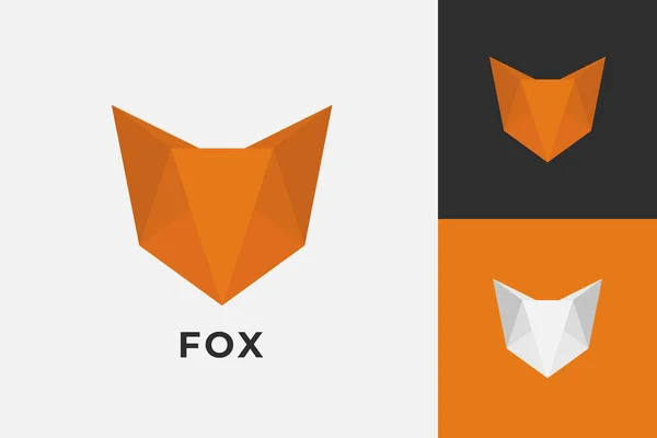 Fox Logotipo Design Logotipo Fox Emblema Fox Elemento Animal Selvagem — Vetor de Stock