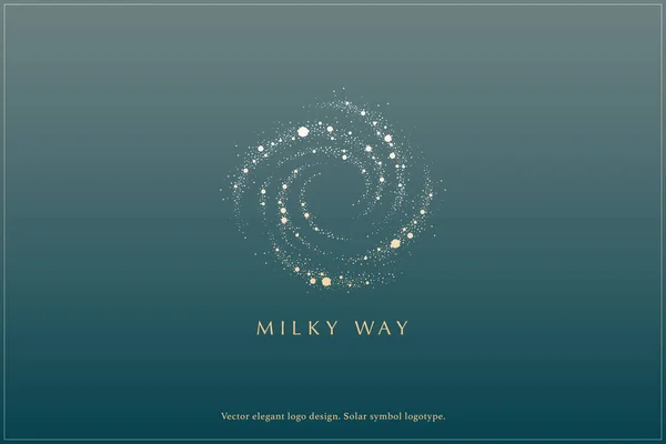 Galaxy Logo Design Minimal Logo Sterne Milkyway Logo Himmlisches Logo — Stockvektor