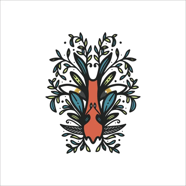 Illustration Florale Dessinée Main Belle Conception Logo Nature — Image vectorielle