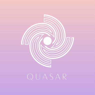 Asgari alan logosu tasarımı, Göksel logotip, Minimalist, geometrik, Uzay, Evren, Yıldız, Gezegen, vektör ögesi