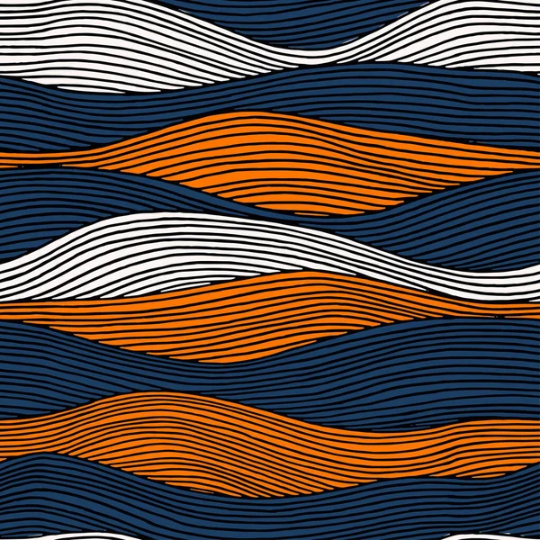 波浪无缝图案设计 亚洲图案设计 纺织品图案水 矢量说明 — 图库矢量图片#