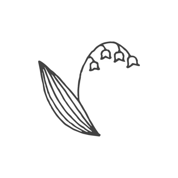 Snowdrop Flower Logo Element Flower Drawing Logo Element Clipart Nature — Stock Vector