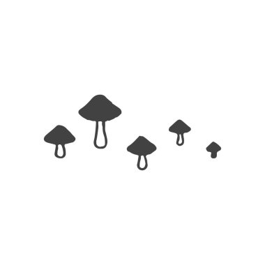 Mantar minimal logo tasarımı, mantar çizimi, logo elementi, clipart, doğa, dış hat, dövme, el çizimi, çizim, vektör ögesi