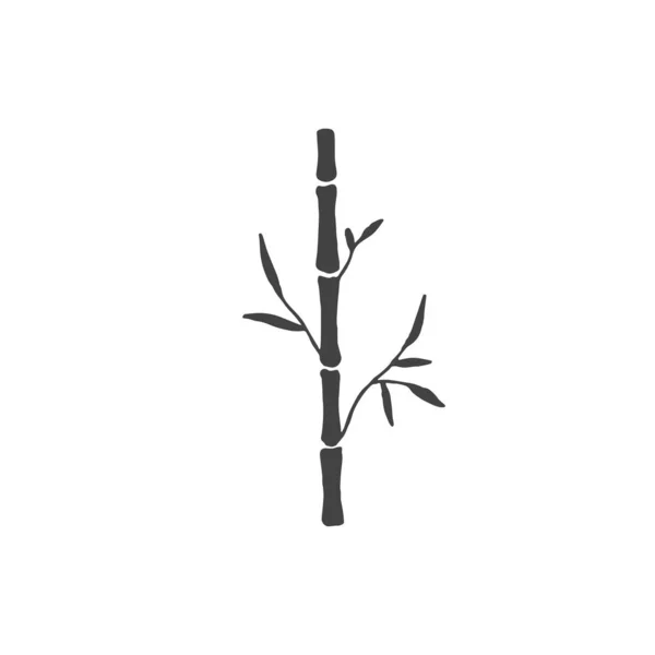 Minimalne Logo Bambusa Rysunek Bambusa Element Logo Clipart Natura Kontur — Wektor stockowy