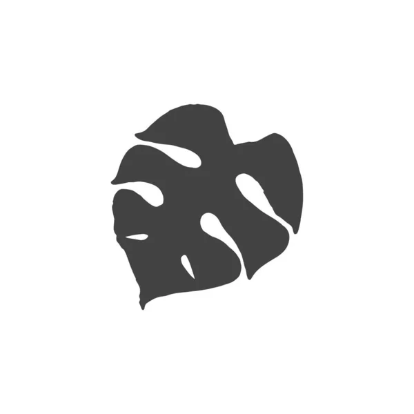 Monstera Élément Logo Feuille Illustration Feuille Élément Logo Clipart Nature — Image vectorielle