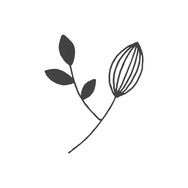 Отрасль Минимальный Элемент Логотипа Рисунок Веток Элемент Логотипа Клипарт Природа — стоковый вектор