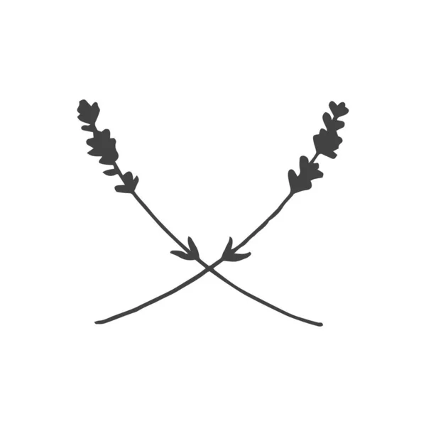 Twigs Minimal Logo Element Βοτανικό Στοιχείο Logo Element Clipart Φύση — Διανυσματικό Αρχείο