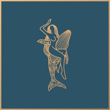 Göksel Kadın logosu tasarımı, kadın, boho kadın, ezoterik, astroloji, astronomi, kutsal, sofistike, güzel, çiçekli., 