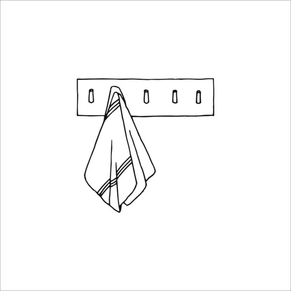 Trasa Hängare Ritning Hand Dras Logotyp Element Klotter Teckning Liten — Stock vektor