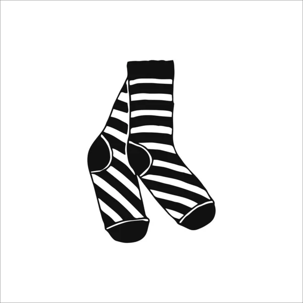 Socks Drawinf Sock Illustration Hand Drawn Logo Element Doodle Drawing — Stockový vektor