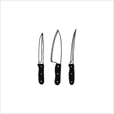 Bıçak çizimi, bıçak çizimi, illüstrasyon, el çizimi logo unsuru, karalama, çizim, küçük, minimalist sanat, ev, dekorasyon unsuru, çıkartma