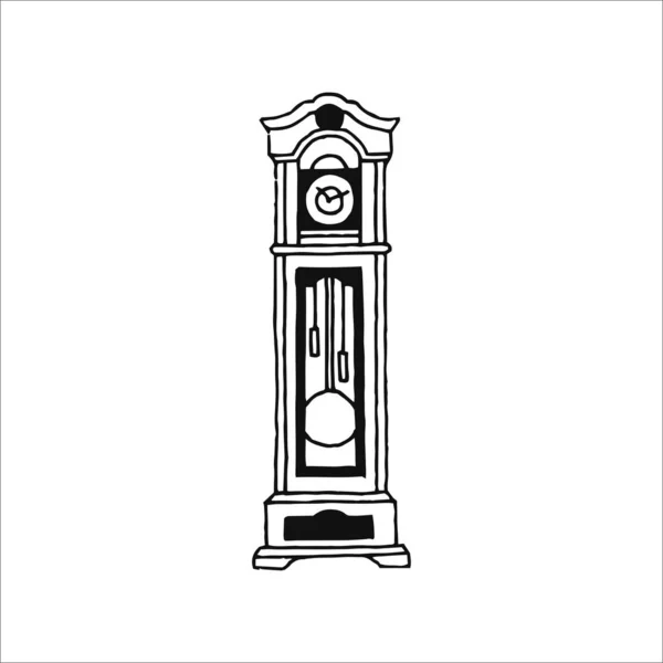 Vieille Horloge Dessin Horloge Rétro Vieille Horloge Illustration Horloge Rétro — Image vectorielle