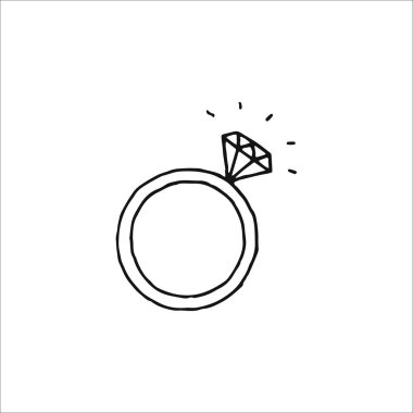 Ring handdrawn element, circlet illustration, Wedding design element, Handdrawn element, Clipart, Drawing, Illustration 