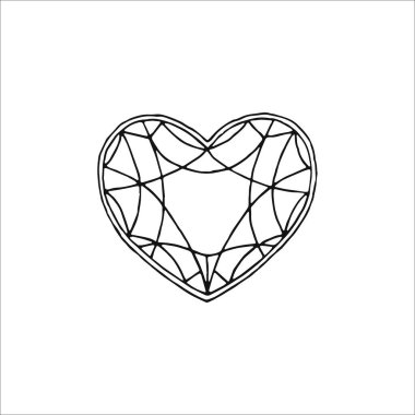 kalp elması, elmas çizimi, düğün tasarımı ögesi, el çizimi ögesi, Clipart, çizim, illüstrasyon 