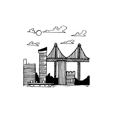 manzara tasviri, doğa el yapımı, el yapımı modern şehir