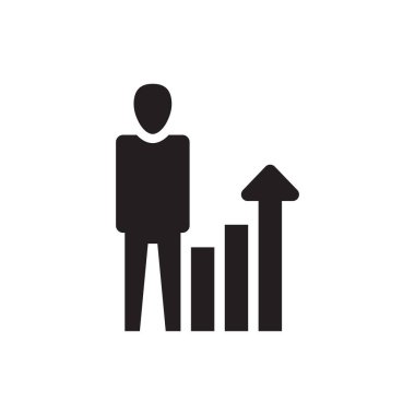 İş adamı Tanıtım ve büyüme simgesi simgesi