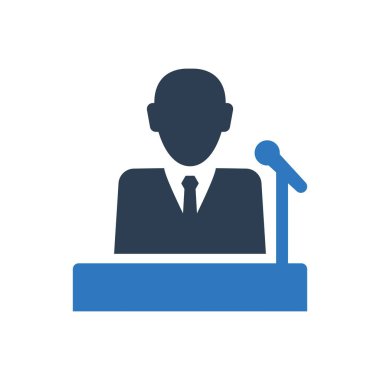 Konferans dersi ve konuşma simgesi işareti