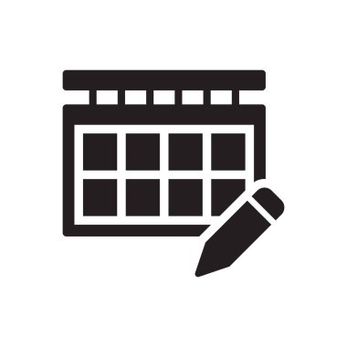 Takvim Simge İmzalama Sembol Vektörünü Düzenle