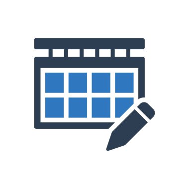 Takvim Simge İmzalama Sembol Vektörünü Düzenle 