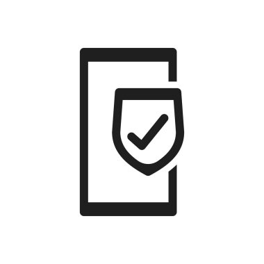 cep telefonu koruma kalkanı simgesi işareti